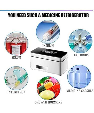Mini Medicine Refrigerator Insulin Refrigerated Box for Travel LCD Display Portable Insulin Cooler for car 2-8 Thermostat Drug Reefer for Keeping Diabetes Drug Cooler About 8-10 Hours 1*Battery - Buy Online on SooperMarket.com