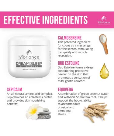 Vibriance Moisturizing Dream Sleep Body Cream | Full Body Dry Skin Moisturizer | Soothes, Relaxes & Rejuvenates Skin | 4 fl oz - Buy Online on SooperMarket.com