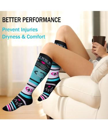 Compression Socks 20-30mmHg for Women & Men 6 Pairs Large-X-Large, Ideal for Running, Nursing & Sports | A03-Assorted - Buy Online on SooperMarket.com