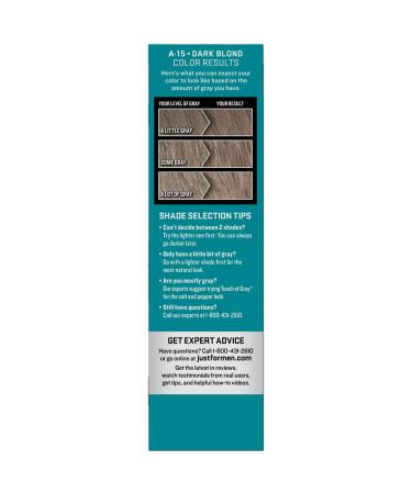 Just for Men AutoStop Dark Blond Hair Color A-15 - 1.2 oz | Easy Hair Dye for Men - Buy Online on SooperMarket.com