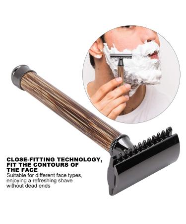 Ankroyu Men's Beard Trimmer - Portable Manual Razor with Bamboo Grip - Adjustable Beard & Body Shaving Tool - Buy Online on SooperMarket.com
