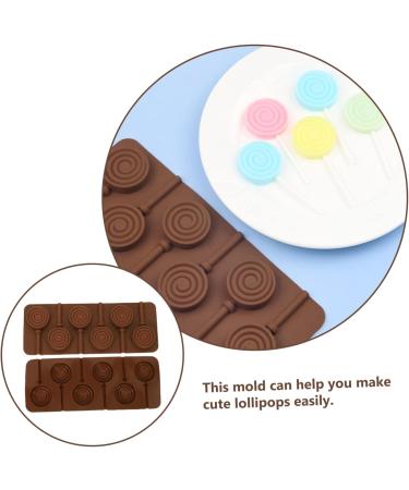Ciieeo 2pcs Lollipop Mold Festival Baking Mold Lollipop Ball Molds Cookie Molds Sphere Lollipop Fondant Molds Sucker Molds Sucker Lollipop Silicone Cake Fudge Silica Gel Chocolate Candies - Buy Online on SooperMarket.com