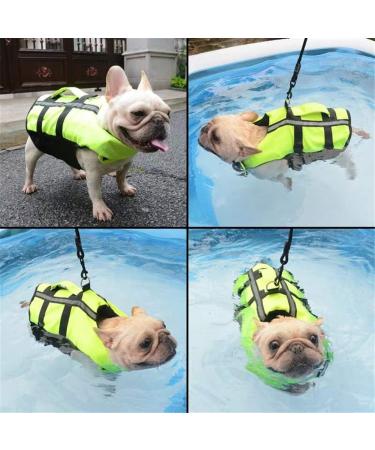 NAMSAN Small Dog Life Jacket | Inflatable Vest with Reflective Stripe & Safety Handle | Adjustable Buoyancy Aid | Puppy Flotation Jacket in Green-S - Buy Online on SooperMarket.com