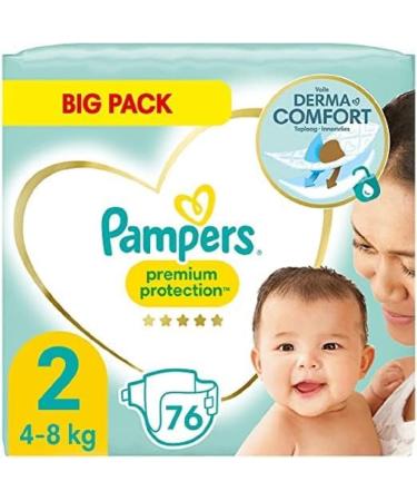 Pampers Premium Protection Size 2 76 diapers 4kg-8kg Pampers best comfort and protection for sensitive skin ALT - Size 2