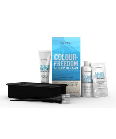 Knight & Wilson Color-Freedom Cream Hair Bleach. Ammonia-Free Formula Lifts up to 8 Shades. Protects & Repairs While Lightening. Complete bleaching kit including Tint Bowl & Brush
