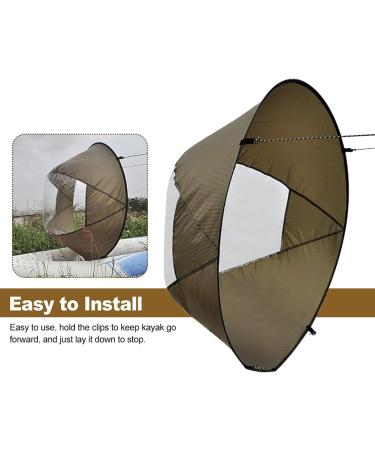 Portable Foldable Kayak Wind Sail with Transparent Window - Durable Design for Kayak Canoes (Brown) - Buy Online on SooperMarket.com