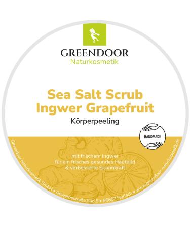 Greenendoor Body Peeling Sea Salt - Natural Salt Scrub with Ginger & Grapefruit | Microplastic-Free | 280g (1 Pack) - Buy Online on SooperMarket.com