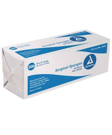 Dynarex Corporation (3222) Gauze Pad Sponges Non-Sterile Pack of 200