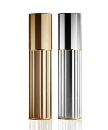 BRARIOS Perfume Atomiser Refillable 2 Pcs Travel Size Portable Atomiser Spray Mini Empty Perfume Bottle Leak Proof Cologne Dispenser for Women and Men 5ml (Gold&Silver)