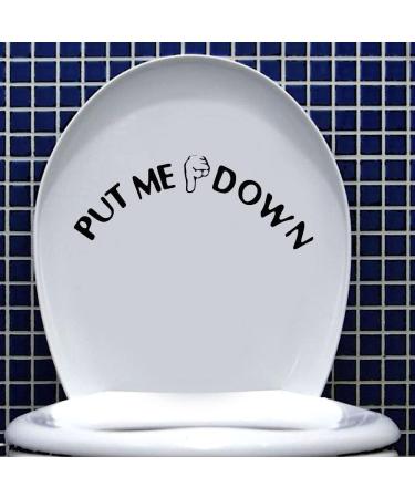 Jiuhong 4 Pack Funny Reminder Toilet Seat Decal Sticker Set for Home Bathrooms Decor - Black - Buy Online on SooperMarket.com