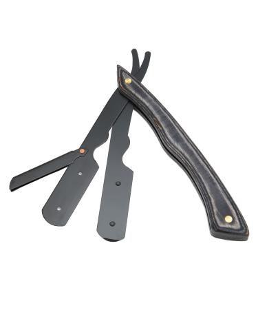 Beard Blade Holder - Professional Foldable Manual Beard Trimmer with Straight Edge and Stainless Steel