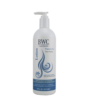 Beauty Without Cruelty Fragrance Free Hand & Body Lotion  100% Vegetarian  16 fl ozs.