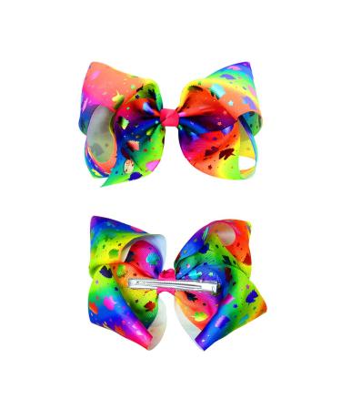 8 Inch Unicorn Hair Bow for Girls - JoJo Siwa Style Hair Barrette Accessory | Best Xmas Gift - Buy Online on SooperMarket.com