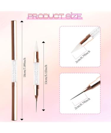 Dual-Ended Rhinestone Picker Doting Pen - Wax Pencil Applicator for Nail Art Jewelry & DIY Crafts - White Acrylic Handle - Buy Online on SooperMarket.com