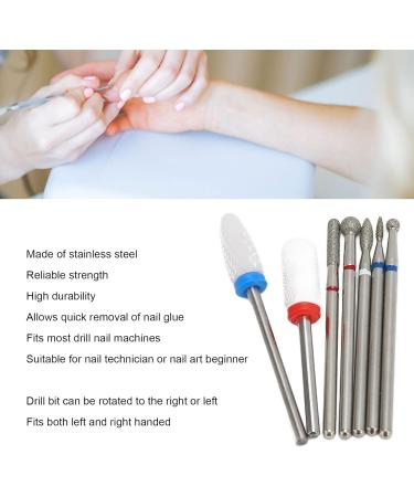Acrylic Gel Nail Bit Kit Cuticle Remover Ceramic Nail Drill Bits Set Manicure Pedicure for Salon - Buy Online on SooperMarket.com