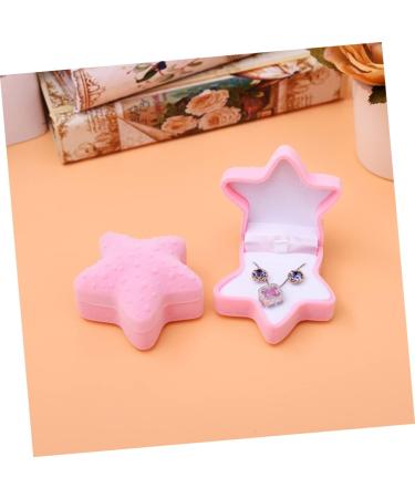 Cabilock 2pcs Box Engagement Jewelry Case Ring Storage Case Earring Gift Holder Ring Holder Earrings 6.4X4CM Pink - Buy Online on SooperMarket.com