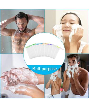 8 Pieces Soap Net Bag with 5 Pack Suction Hook Mesh Soap Saver Bags Soap Pouch Double Layer Foaming Net with Drawstring for Foaming Drying Soap - Buy Online on SooperMarket.com