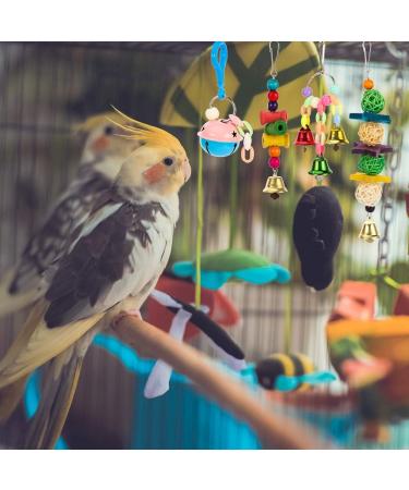 Yorgewd 8-Pack Bird Toys Parrots Cage Toys Hanging Swing Shredding Chewing Perches Parrot Toy Parrot Bite Toy for Budgie Cockatiels Conures Finches Small Parakeets - Buy Online on SooperMarket.com