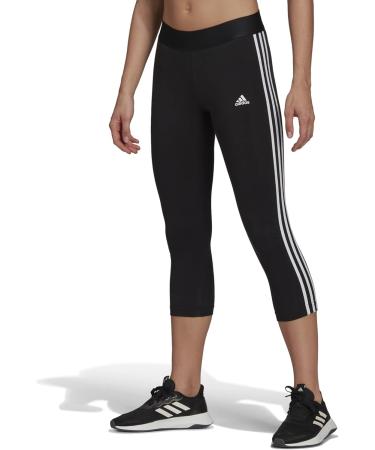 Buy adidas Women's 3/4 Leggings | Essentials 3-Stripes Black/White - International Shipping Available - Buy Online on SooperMarket.com