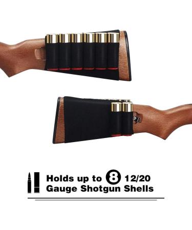CS Force Shotgun Shell Bandolier Belt - 29 Rounds, 51.2'' x 1.98'' - 12/20 Gauge Ammo Holder for Hunting - Tactical Military Gear - Buttstock 8 Rounds (2 Pack) - Buy Online on SooperMarket.com