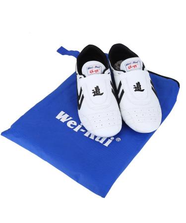 Taekwondo Sports Shoes Lightweight Martial Arts Sneakers for Taekwondo Boxing Karate Kung Fu Taichi 42 EU White