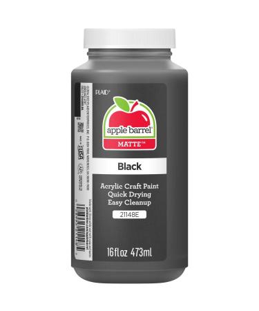 Apple Barrel Acrylic Paint in Assorted Colors (16 Ounce)  21148 Black Black Acrylic Paint