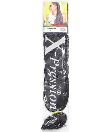 X-PRESSION (Xpression) Ultra Hair Braid (Braiding) Extension Choice of Colours (1 Jet Black)