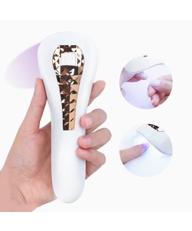 SAVILAND Mini Nail Lamp - 18W Rechargeable Handheld U V LED Nail Lamp for Gel Nails Curing All U V Resin Gel Nail Polish Small & Portable Gel Nail Dryer Manicure Tools for Home DIY Salon Nail Art