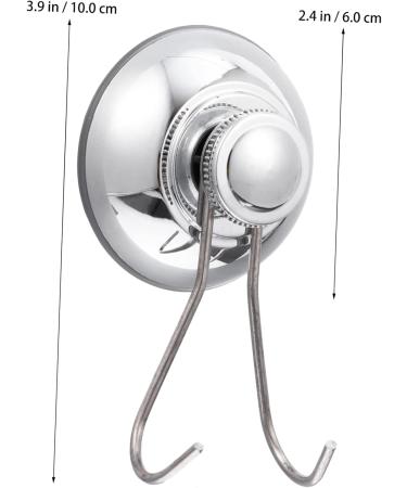 Alipis 1pc Hook up Heavy Duty Coat Hangers Suction Cup Hook Wall Key Hanger Suck Cup Hook Metal Work Towel 7X6CM Silver - Buy Online on SooperMarket.com