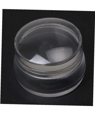 Clear Jelly Nail Art Stamper and Scraper Transparent Silicone Nail Art Stamping Template with Cap Manicure Nail Care Tool-1set - Buy Online on SooperMarket.com