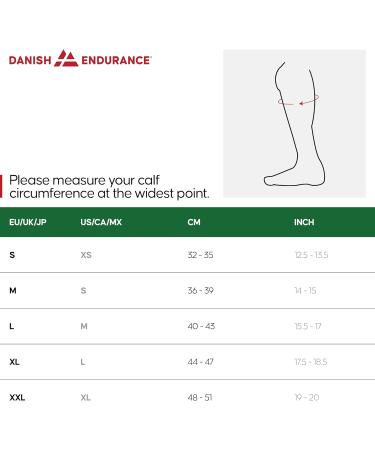DANISH ENDURANCE Graduated Calf Compression Sleeves 21-26 mmHG Neon Yellow/Light Blue Men & Women - Support & Recovery - Buy Online on SooperMarket.com