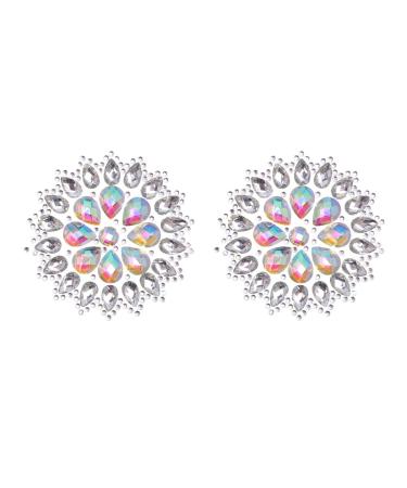 TENDYCOCO Crystal Breast Tattoo Sticker Crystal Breast Pasties Acrylic Diamonds Breast Stickers for Party