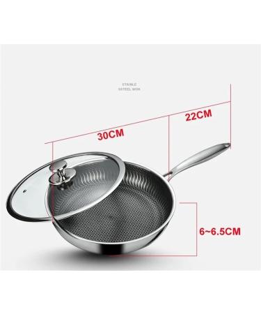 DELURA Saucepan Stainless Steel Pans Cooking Pots Utensils Cookware Set for Kitchen Accessories Skillet Frying Induction Deep Fryer Wok Wok - Buy Online on SooperMarket.com
