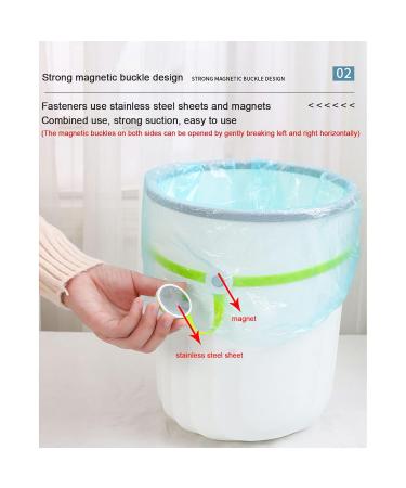 4pcs Magnetic Trash Bag Clips Adjustable Kitchen Garbage Rubber Band The Strong Magnetic Buckle Ensures The Trash Can Liner Stays in Place with All Types of Trash Cans and Garbage Bags - Buy Online on SooperMarket.com
