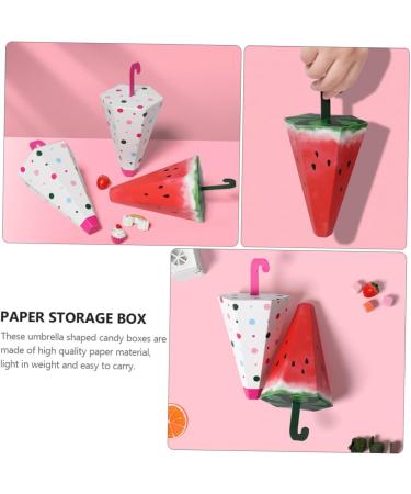 HOMSFOU 25 Pcs Candy Box Kawaii Desk Kids Gift Bags Kids Goodie Bags Floor Stickers for Office Gourds Dried for Crafts Containers for Kids Candy for Kids Sweets Watermelon Paper 14X8.3cm Assorted Color 1 - Buy Online on SooperMarket.com