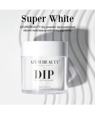 AZUREBEAUTY 2oz White Acrylic Dipping Powder - Long-Lasting, Odor-Free French Manicure Solution | DIY Nail Art Kit | No Lamp Required - Buy Online on SooperMarket.com