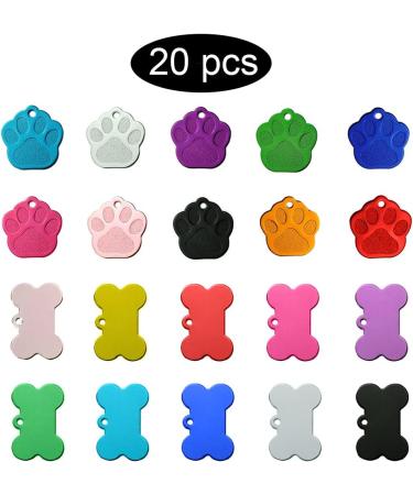 Personalized Dzsomt Dog Stark - 20 Aluminum Dog Bones for Small & Medium Dogs & Cats | Custom Pet Tags - Buy Online on SooperMarket.com