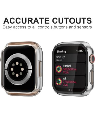 6 Pack Case for Apple Watch SE/Series 6/5/4 40mm with Tempered Glass Screen Protector - BHARVEST Hard PC Bumper Cover, Scratch Resistant - Black/Silver/Rose Gold/Pink/Clear/Leopard - Buy Online on SooperMarket.com