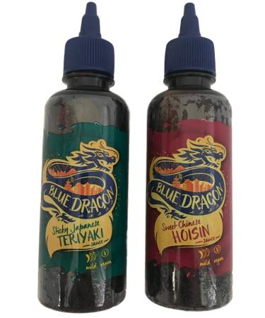 Blue Dragon 2 Flavour Bundle - Sweet Chinese Hoisin and Sticky Japanese Teriyaki 250ml (one of Each)