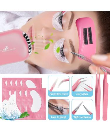 Professional Lash Extension Kit - USB Eyelash Fan Strong Glue 0.07D Curl 8-15mm Sizes - Perfect for Beginners | Pink B - Buy Online on SooperMarket.com