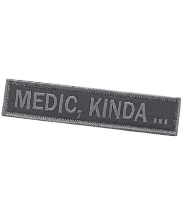 Blackout Medic Kinda Name Tape 1x5 Subdued Morale Tactical Military Fastener Patch