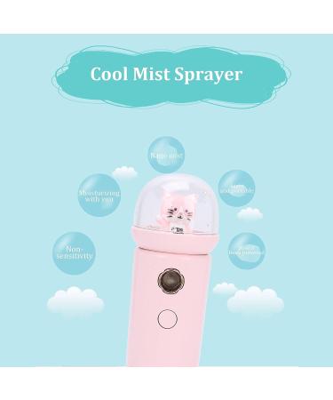 Cat Design Nano Facial Mister | Unclogs Pores, Removes Dirt & Acne | Warm Winter Moisturizing Face Steamer | Deep Cleaning & Humidifier for Home (Pink) - Buy Online on SooperMarket.com