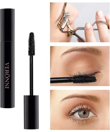 Waterproof Black Mascara 4D Silk Fiber Lash Mascara Mascara Volume and Length No Clumping Easy to Apply & Smudge-Proof Voluminous Mascara Long-Lasting Eye Makeup 0.24 Fl Oz(01 Black) - Buy Online on SooperMarket.com