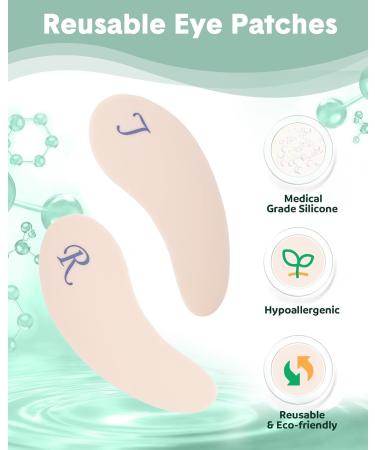 Buy Creamify Reusable Eye Pads 100% Medical Silicone Eco-Friendly Reduces Folds & Fine Lines Includes Metal Applicator & Storage Box - Buy Online on SooperMarket.com