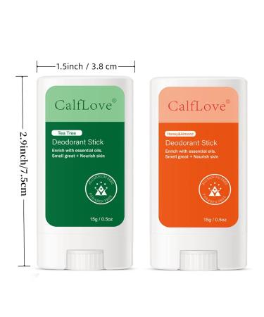 Deodorant Women Aluminum Free Aluminum Free Deodorant for Women Clear Gel with Tea Tree and Honey Almond Essential Oil Skin Safe Smell Great 0.5 Ounce 2 Pack - Buy Online on SooperMarket.com