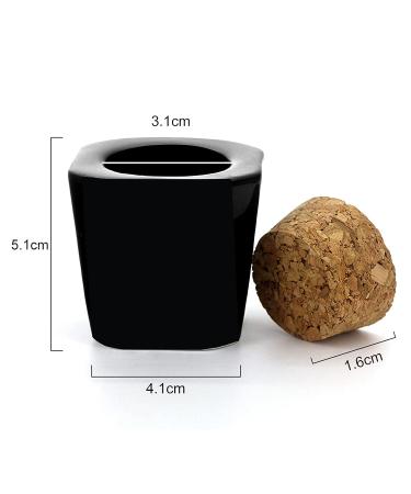 Porcelain Nail Art Acrylic Dappen Dish Liquid Powder Container Black - Buy Online on SooperMarket.com