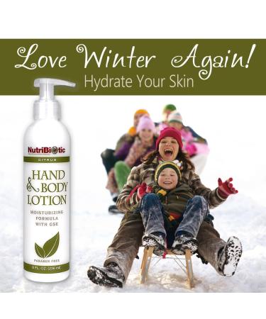 NutriBiotic Hand & Body Lotion - Citrus 8 Fl Oz | Biodegradable Vegan pH Balanced No Dyes Parabens | Gentle Moisturizing with Grapefruit Seed Extract - Buy Online on SooperMarket.com