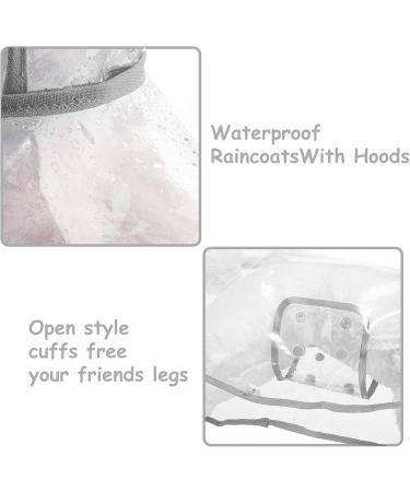 Buy Petcute XXL Waterproof Dog Raincoat - Transparent Breathable Hooded Rain Coat for Medium & Large Dogs - Buy Online on SooperMarket.com