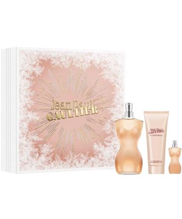 Jean Paul Gaultier Classique Eau de Toilette 3-pcs Gift Set (Eau de Toilette 3.4 Fl Oz + Body Lotion 2.5 Fl Oz +EDT Mini 0.2 Fl Oz)