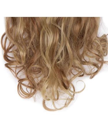 SILK-CO Long Curly Wavy Clip in Hair Extensions - 24 Synthetic Heat Resistant, 8 Pcs Full Head, 18 Clips, Light Brown&Blond - Buy Online on SooperMarket.com